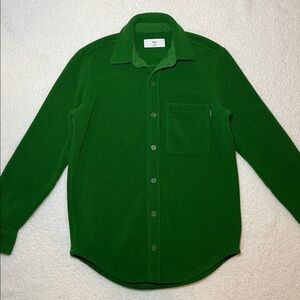 Aritzia Green Fleece Shirt Jacket